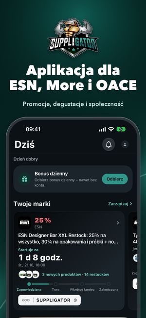 Aplikacja Suppligator: promocje na suplementy ESN, More Nutrition i OACE w telefonie