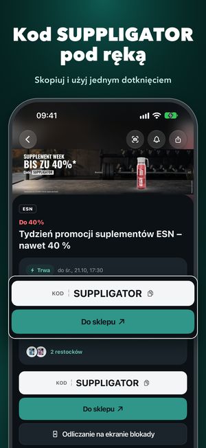 Promocje i kod SUPPLIGATOR w aplikacji Suppligator