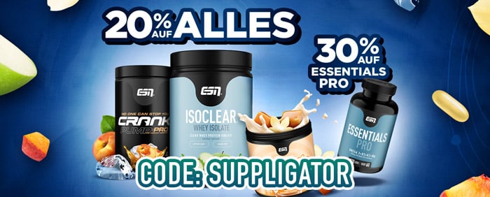 20% zniżki na wszystko w ESN + 30% zniżki na Essentials Pro