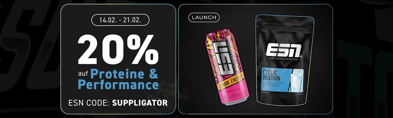 20% zniżki na produkty białkowe i wspomagające wydajność w ramach promocji ESN „Love to Perform”