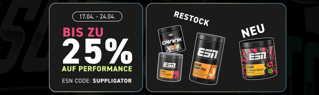 Aż do 25% zniżki podczas ESN Performance Week + nowa akcja „Crank Biceps Battle”