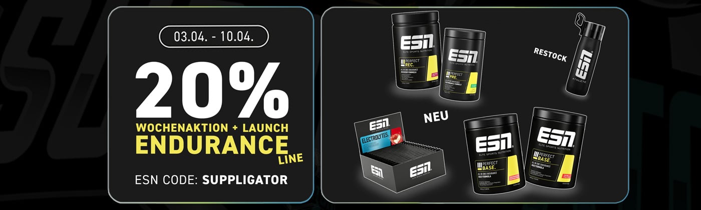 20% zniżki na najlepsze produkty z serii Endurance + 10% zniżki z okazji premiery nowej linii Endurance