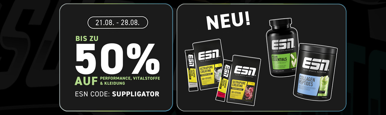 Zaoszczędź nawet 50% dzięki promocji na produkty ESN Performance i substancje odżywcze w ramach oferty specjalnej na odzież treningową