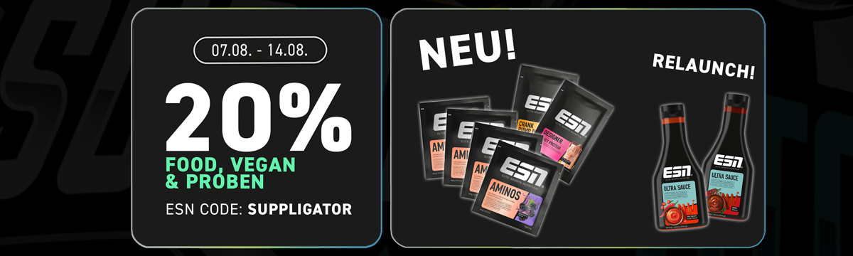 Do 50% zniżki na produkty spożywcze, produkty wegańskie i próbki w ESN