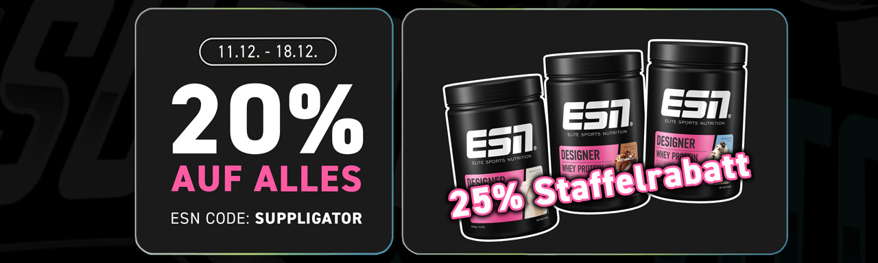 20% na wszystko + 25% rabatu progresywnego na Designer Whey