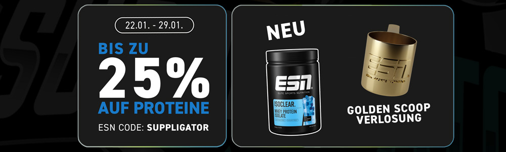 Do 25% w ramach promocji na białka ESN + premiera ISOCLEAR Blue Raspberry