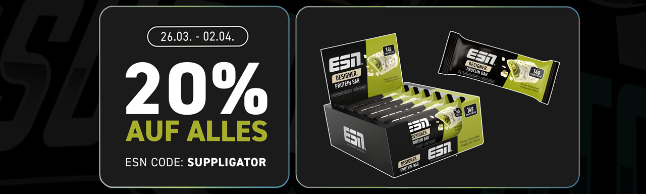 20% zniżki na wszystko w ESN + premiera nowych batoników designerskich „White Chocolate Pistachio”