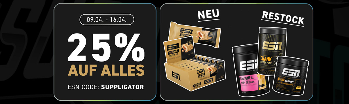 25% zniżki na wszystko w ramach promocji ESN FIBO + premiera Golden Designer Bar i konkurs z nagrodami