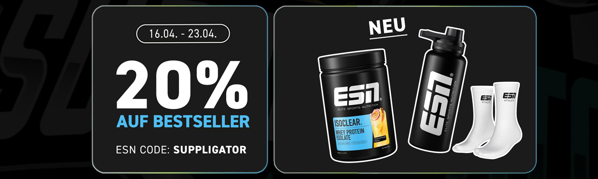 20% zniżki na wszystkie bestsellery ESN z systemem Isoclear Release i dodatkami