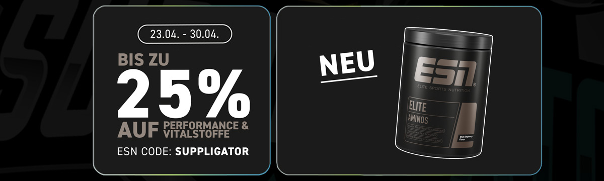 Do 25% zniżki na suplementy ESN Vitalstoffe i Performance + premiera Elite Aminos