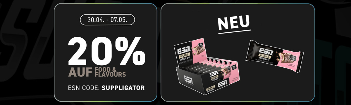 20% zniżki na produkty spożywcze w ESN + nowy koktajl designerski „Strawberry Yogurt”