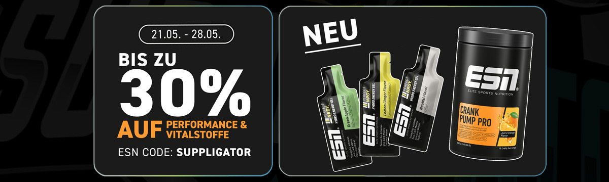 Do 30% zniżki w ramach promocji ESN Performance & Substancje odżywcze + nowe żele NRGY