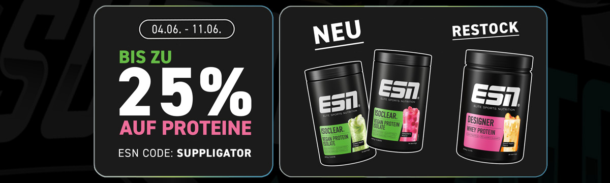 Do 25% zniżki w ramach promocji na białka ESN + premiera wegańskiego ISOCLEAR