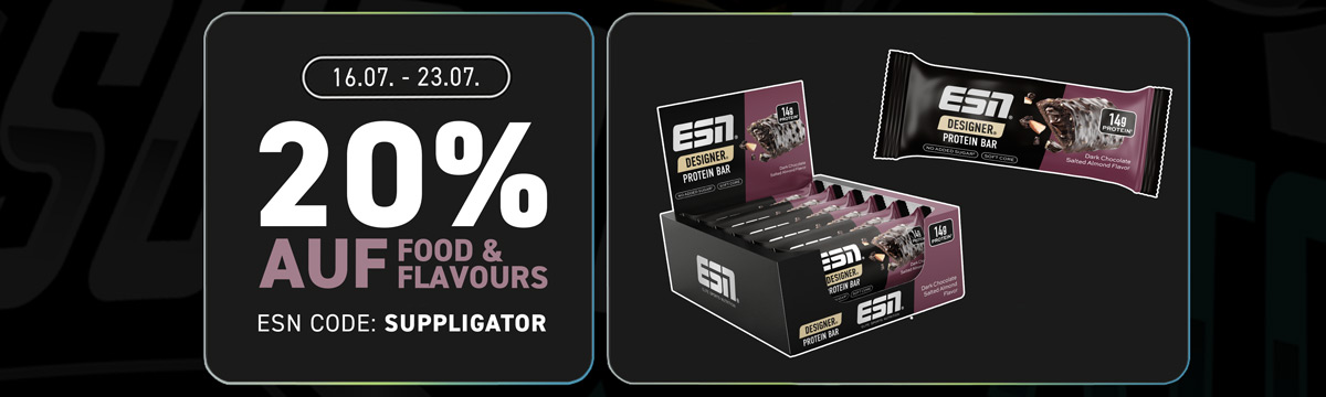 20% zniżki na produkty z serii „Food & Flavours” oraz na czekoladę „Designer Bar Dark Chocolate Salted Almond”