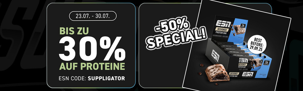 50% zniżki na batoniki ESN Designer
