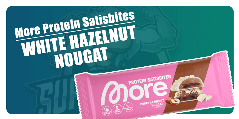 More Protein Satisbites – nugat z białymi orzechami laskowymi 🌰🤍