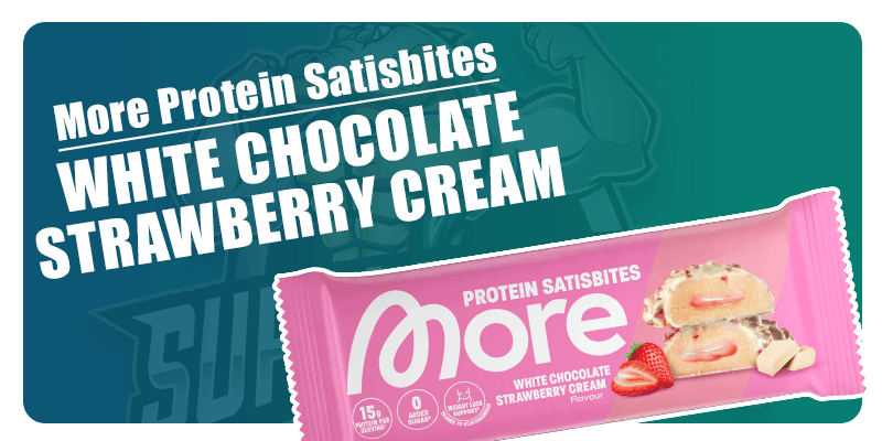 More Protein Satisbites – krem truskawkowy z białą czekoladą 🍓🥛