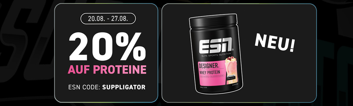 20% zniżki na produkty białkowe w ESN z okazji premiery nowego Designer Whey KiBa