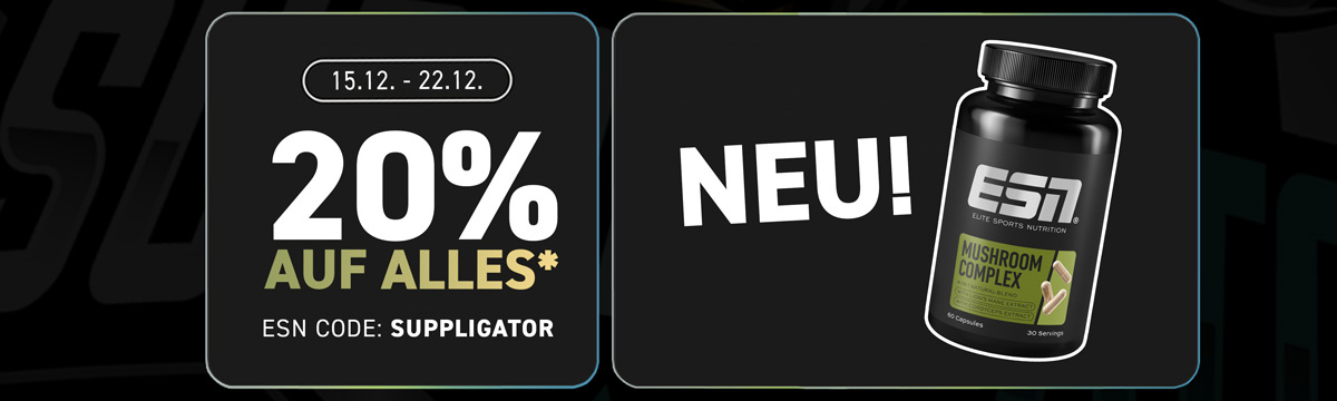 20% zniżki na wszystko i 40% na próbki w ESN