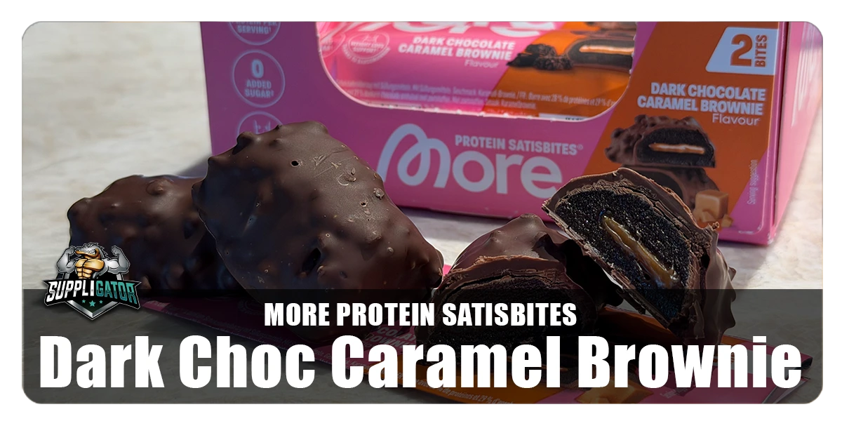 Recenzja batonika More Satisbites „Brownie z ciemną czekoladą i karmelem”