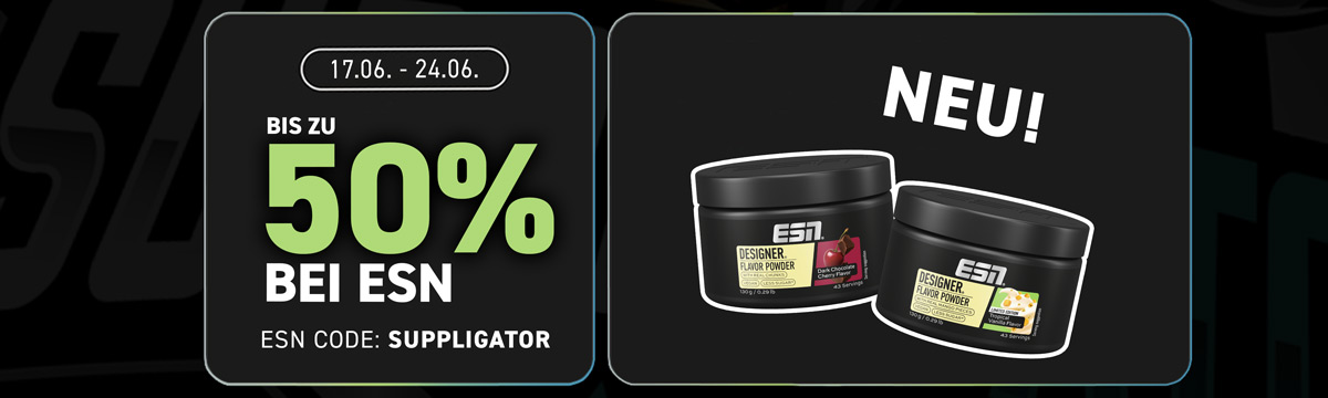 Do 50% zniżki na produkty ESN Food & Flavor & Fan