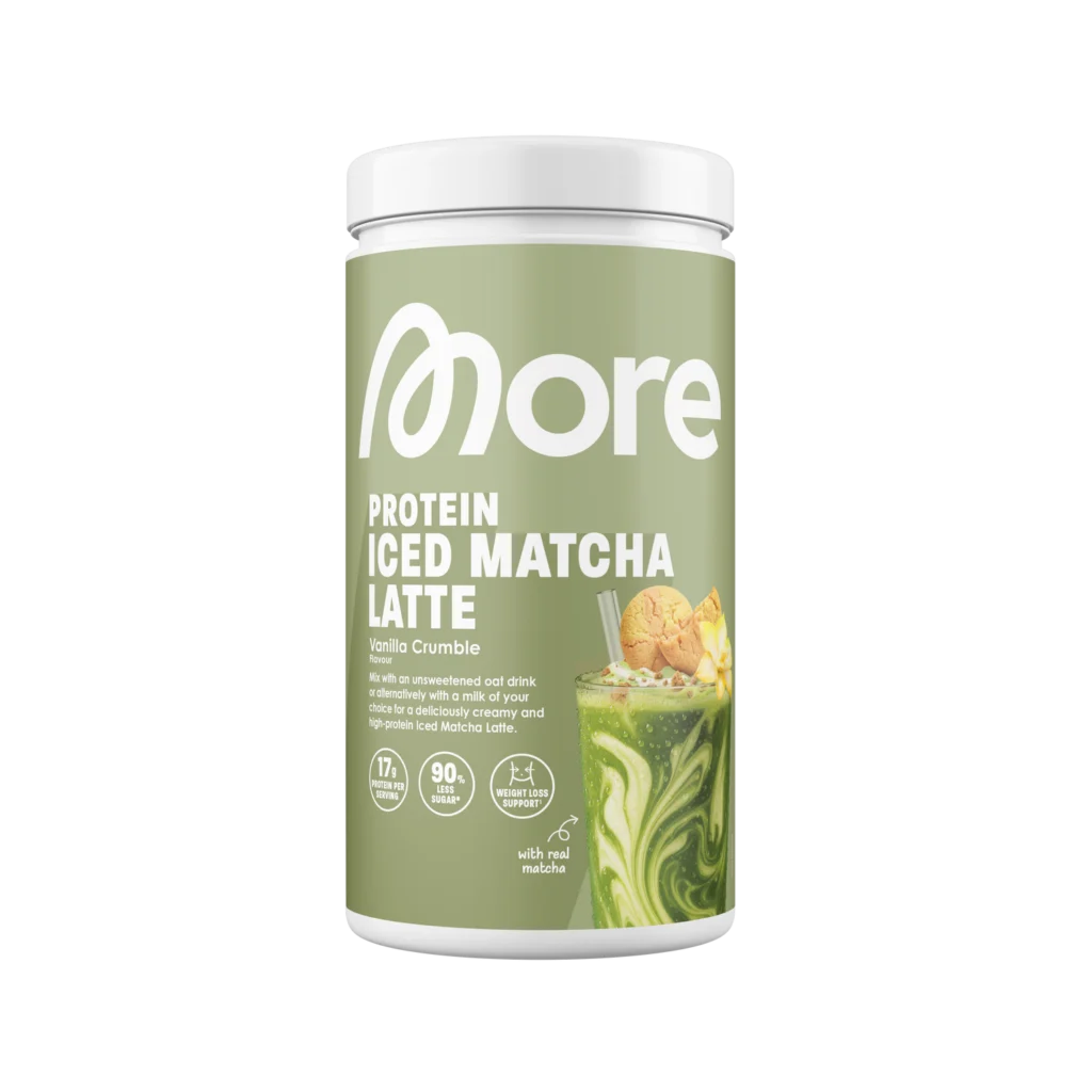 More Protein Iced Matcha Latte – Vanilla Crumble