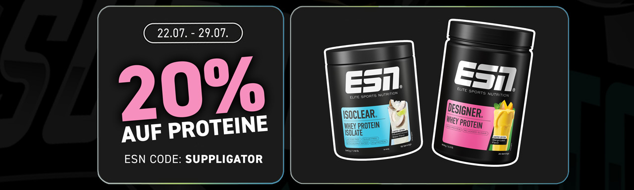 20% zniżki na produkty białkowe w ESN