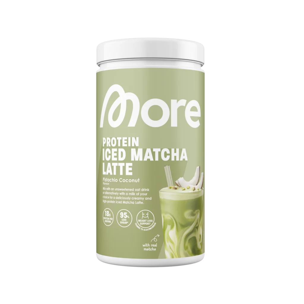 More Protein Iced Matcha Latte Pistachio Coconut
